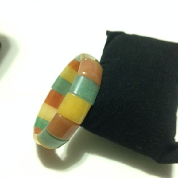 NEW 170CT Natural 3 Color Jade Bangle Bracelet - Picture 3 of 4